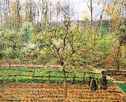 Women in the spring of the fence, Camille Pissarro